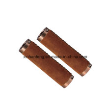 Low Price Leather Material Bicycle Grip for Mountain Bike (HGP-004)